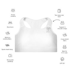 Paminkštinta sportinė liemenėlė „Gemini – Dvyniai”