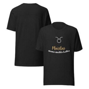 Unisex marškinėliai Jautis – „Maistas – mano meilės kalba.”